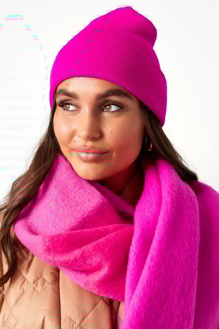 Gorro multicolor Rosa pálido Acrílico h5Imagen2